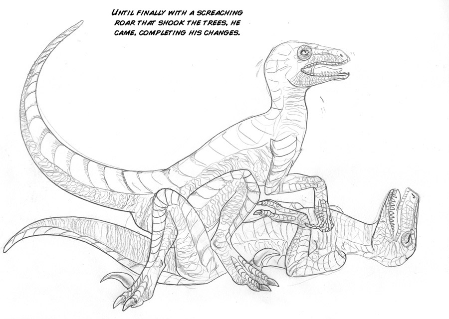 Velociraptor Furry Porn Female - Transformation Art